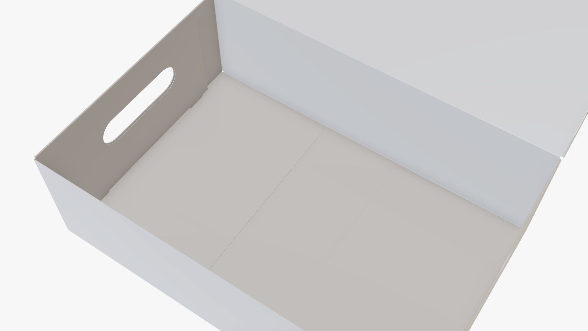 Open shoes cardboard box 3D model_9