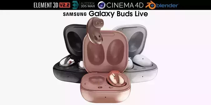 Samsung Galaxy Buds Live 3D model