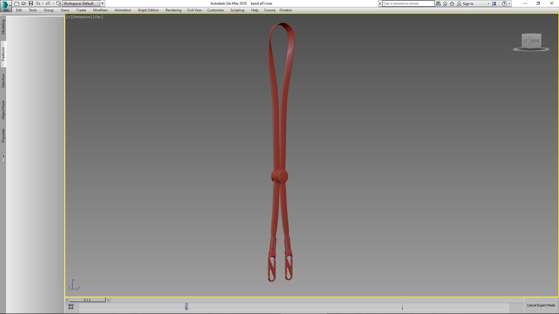 mask lanyard 3D model_6