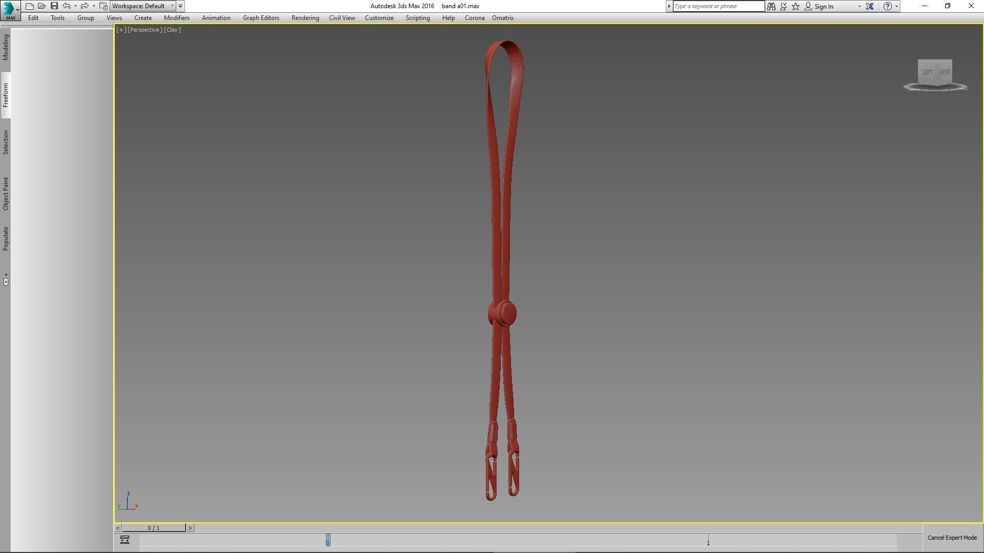 mask lanyard 3D model_7