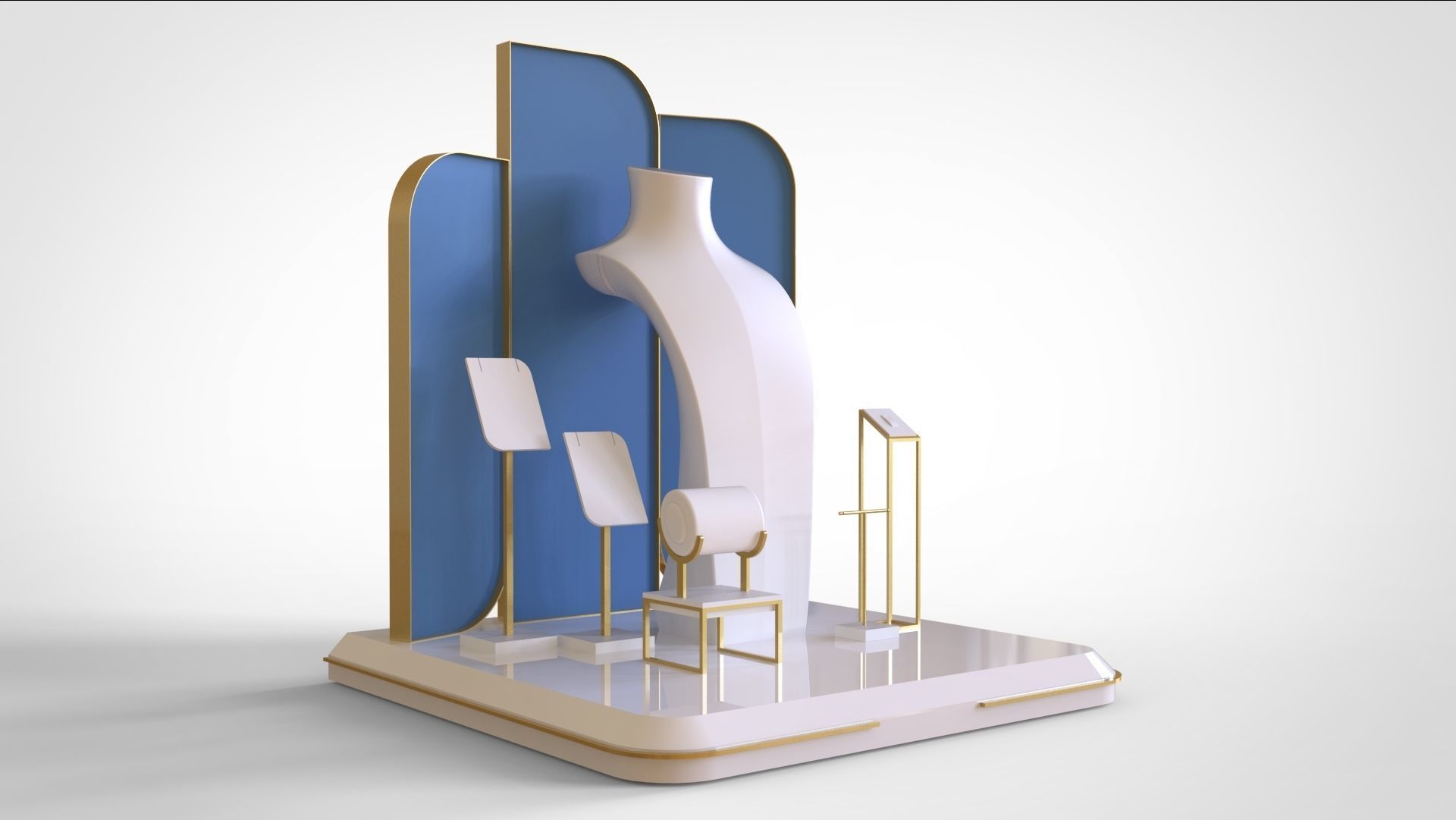 Bust Model Jewelry Mannequins 3D 3D model CGTrader