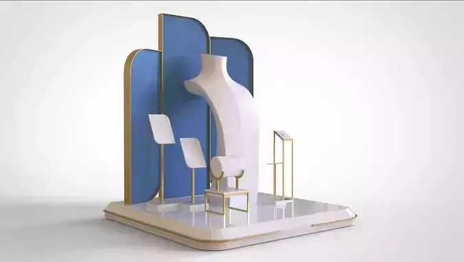 Bust Model Jewelry Mannequins 3D   3D model