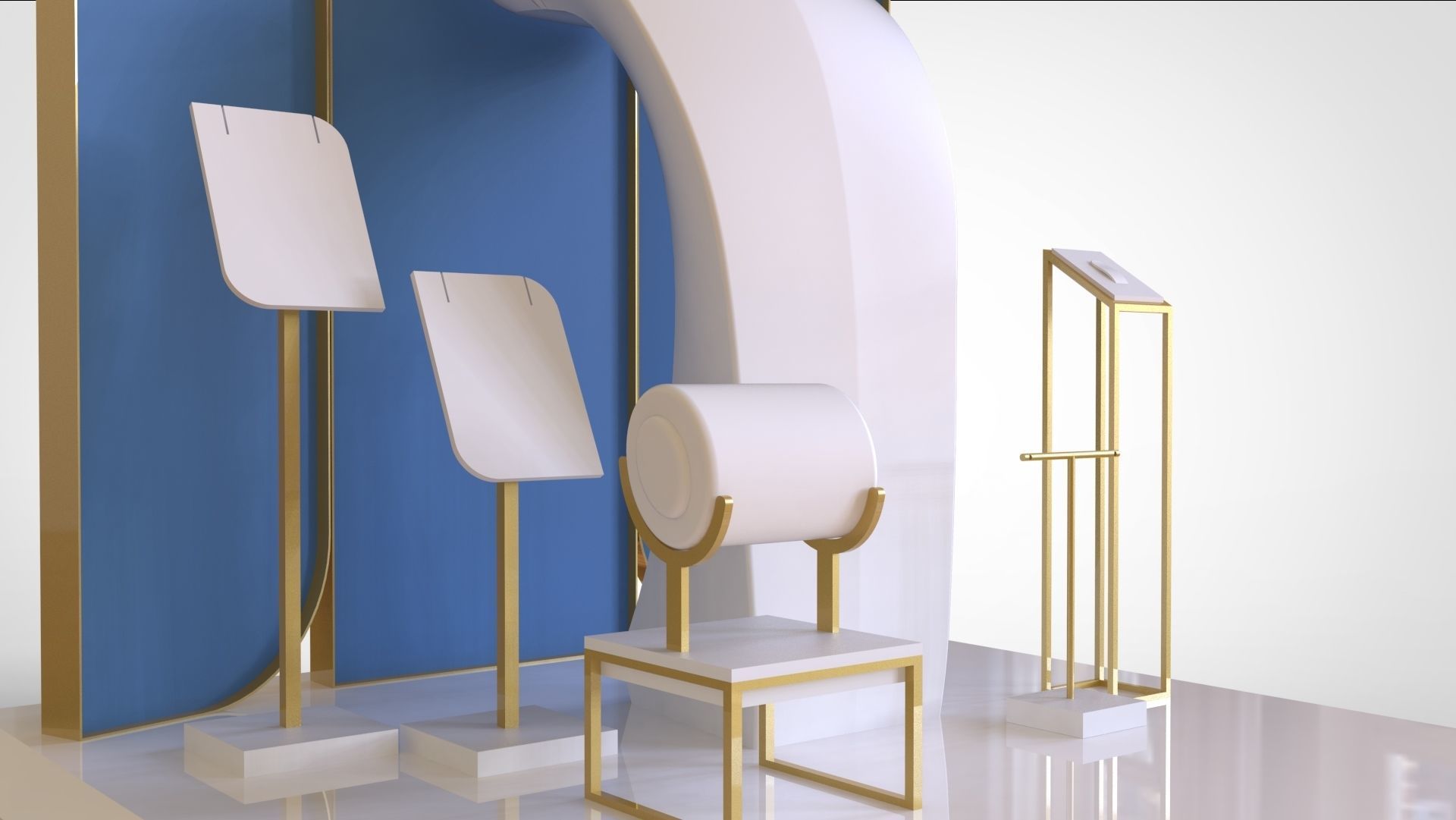 Bust Model Jewelry Mannequins 3D   3D model_2