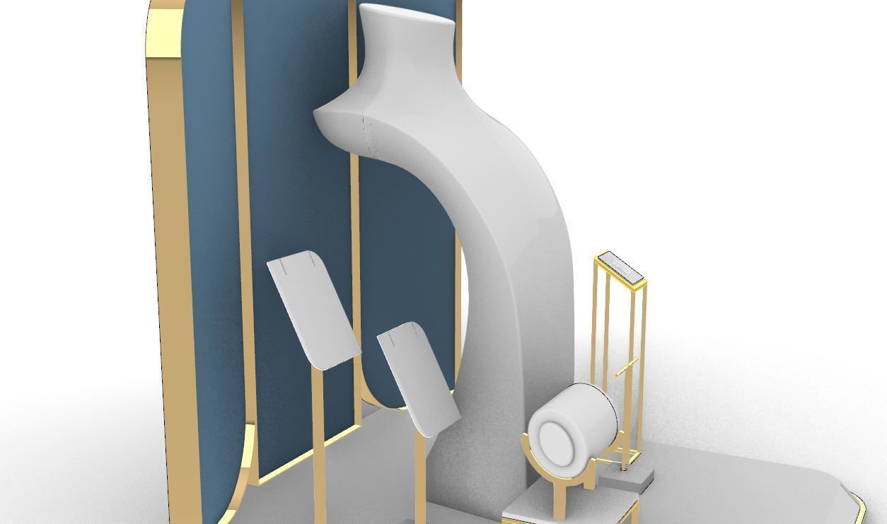 Bust Model Jewelry Mannequins 3D   3D model_4