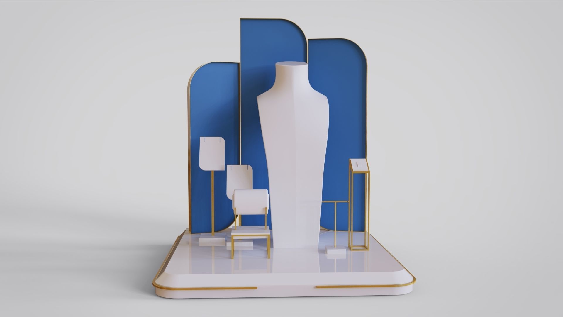 Bust Model Jewelry Mannequins 3D   3D model_1