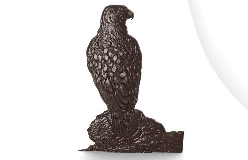 Falcon bas-relief CNC 3D print model_5