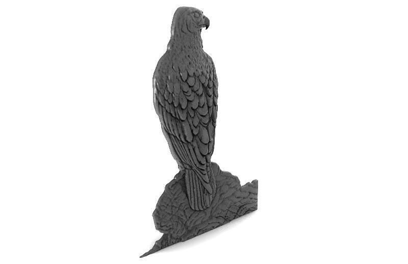 Falcon bas-relief CNC 3D print model_1