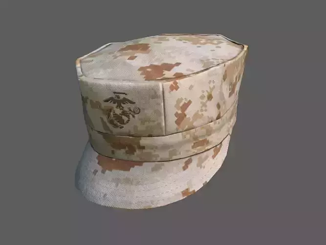 USMC Marine Hat Eight point Low-poly 3D model