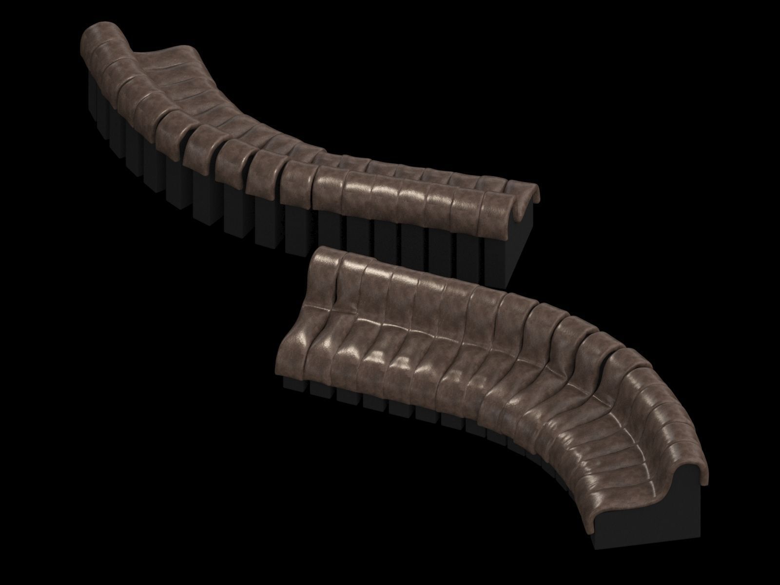 Endless Couch 3D model_1