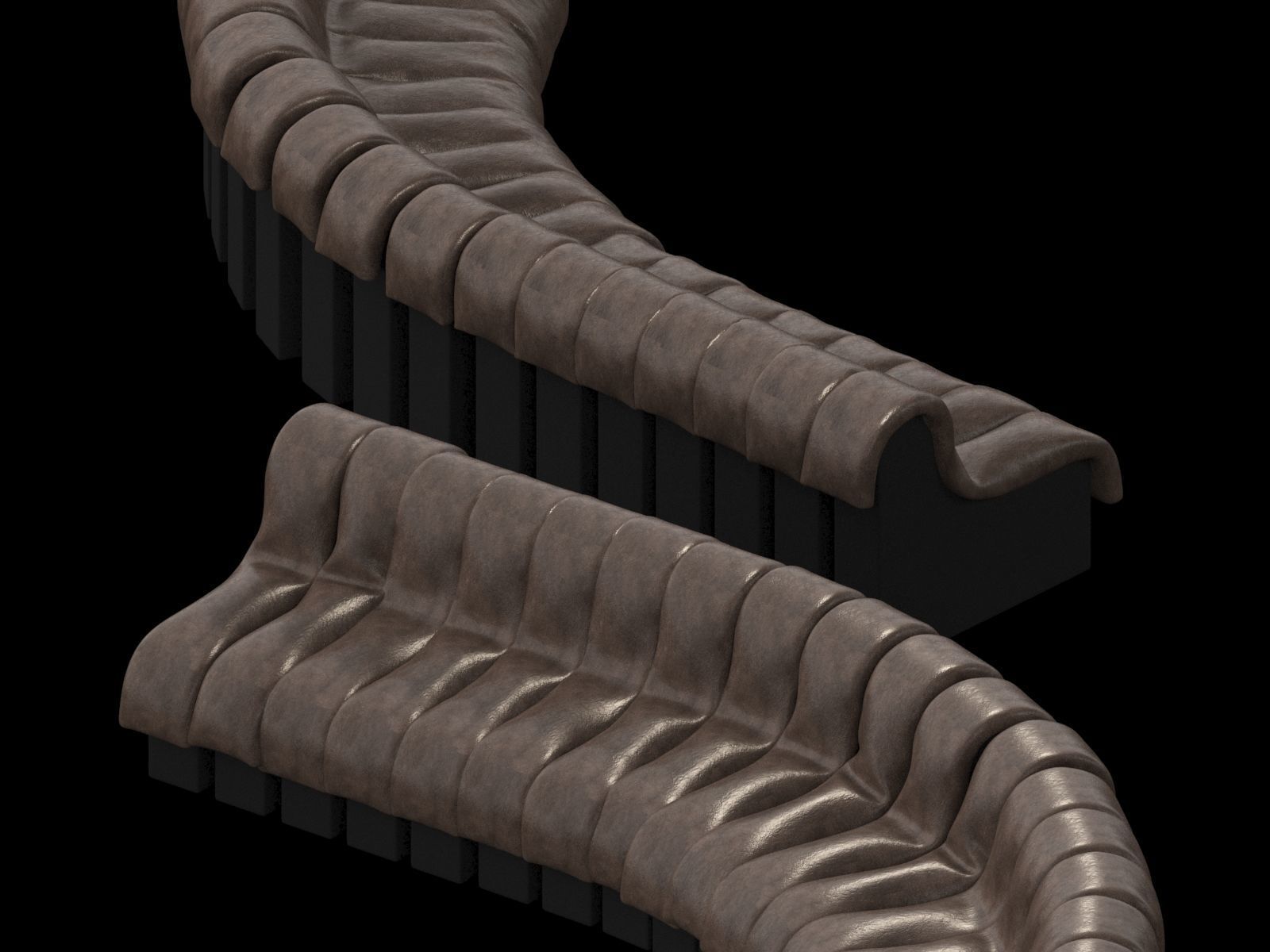 Endless Couch 3D model_2