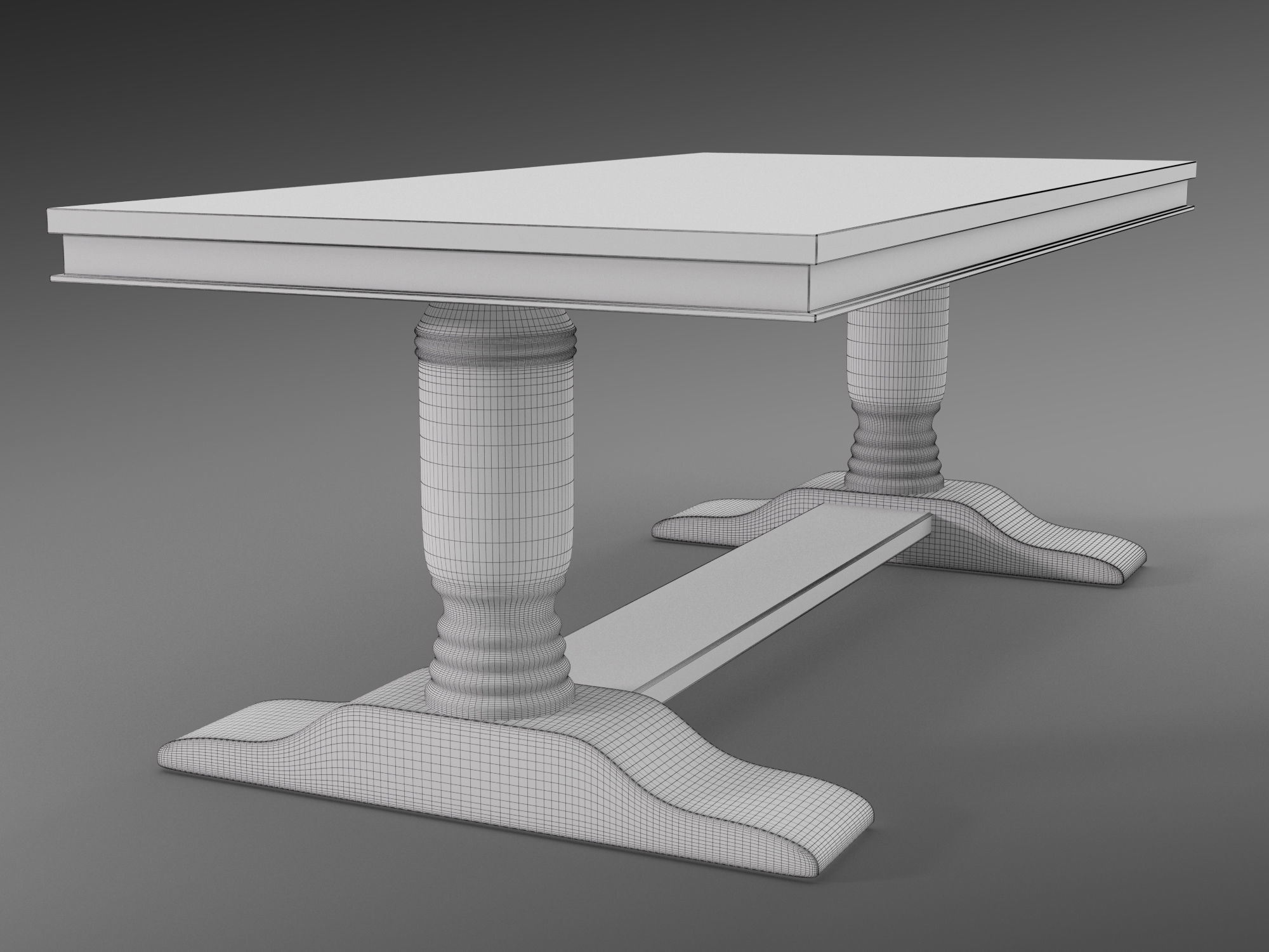 Pottery Barn - Alexandra 48inch Rectangular Marble Coffee Table 3D model_4