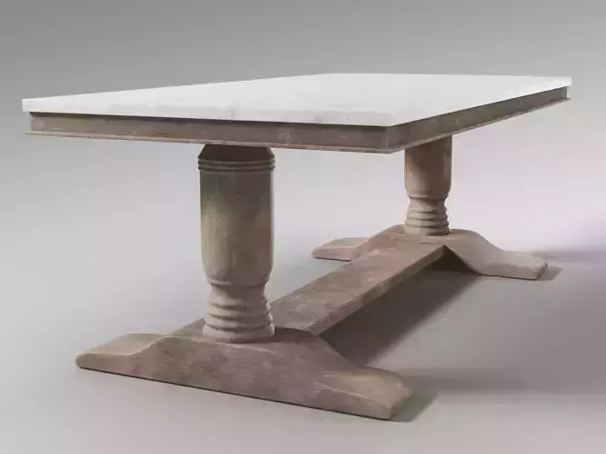 Pottery Barn - Alexandra 48inch Rectangular Marble Coffee Table 3D model