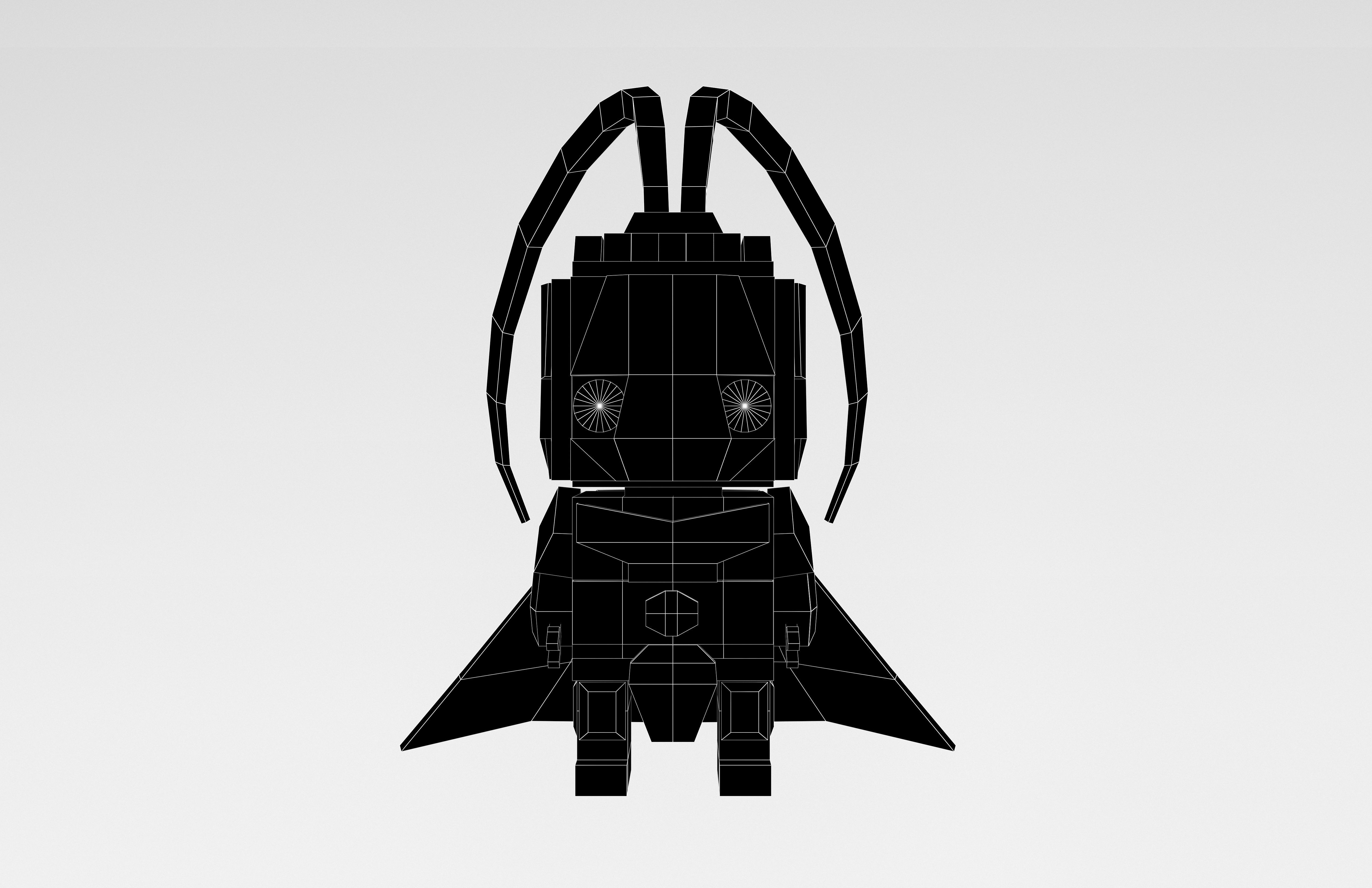 Brick HeadZ 0015 Lu Bu Low-poly 3D model_5