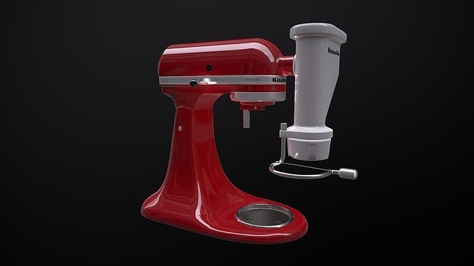 Pasta Press Stand Mixer Attachment Low-poly 3D model