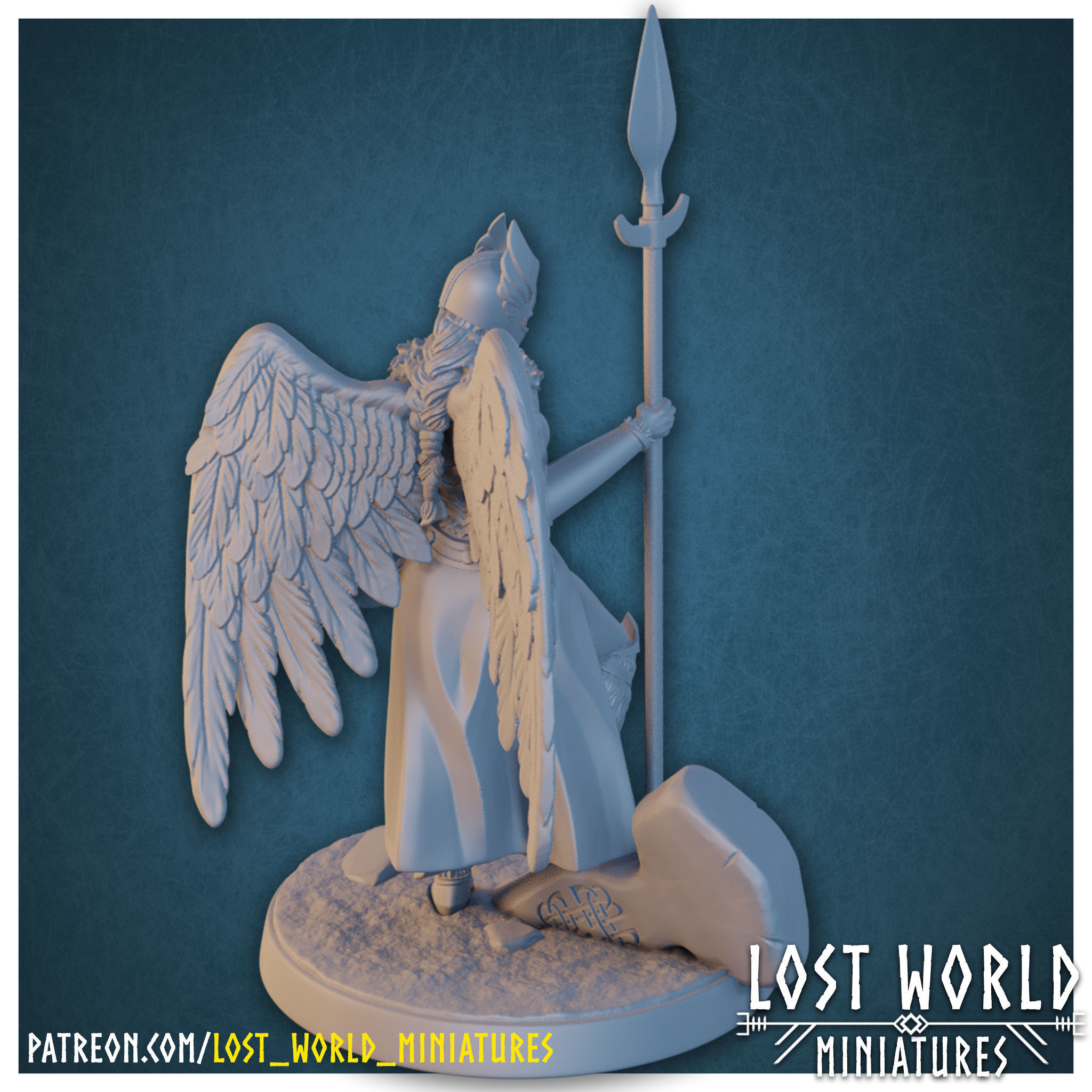 Valkyrie Miniatures set Supported- 3D Printable 3D print model_14