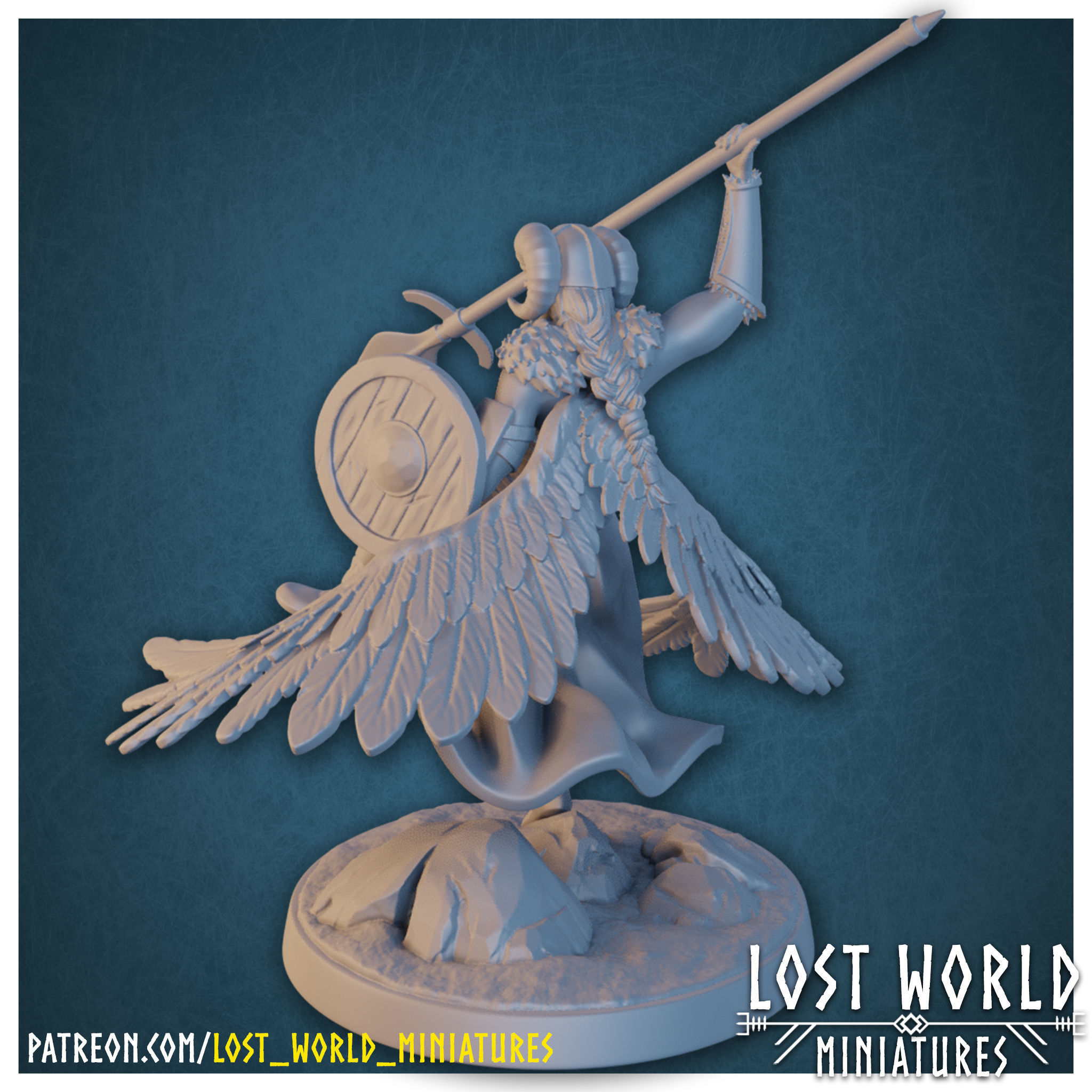 Valkyrie Miniatures set Supported- 3D Printable 3D print model_4