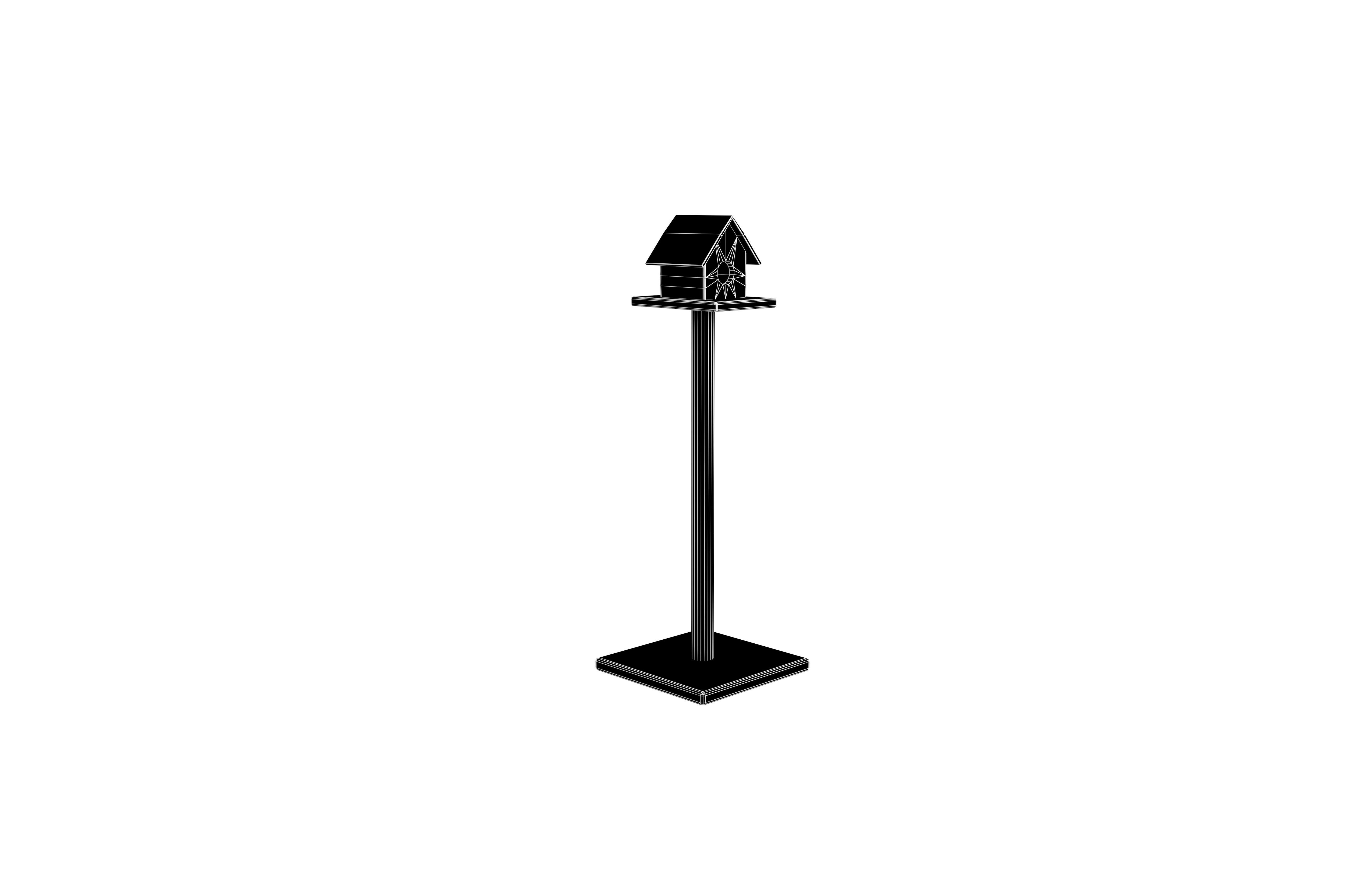 Birdhouse v1 003 Low-poly 3D model_7