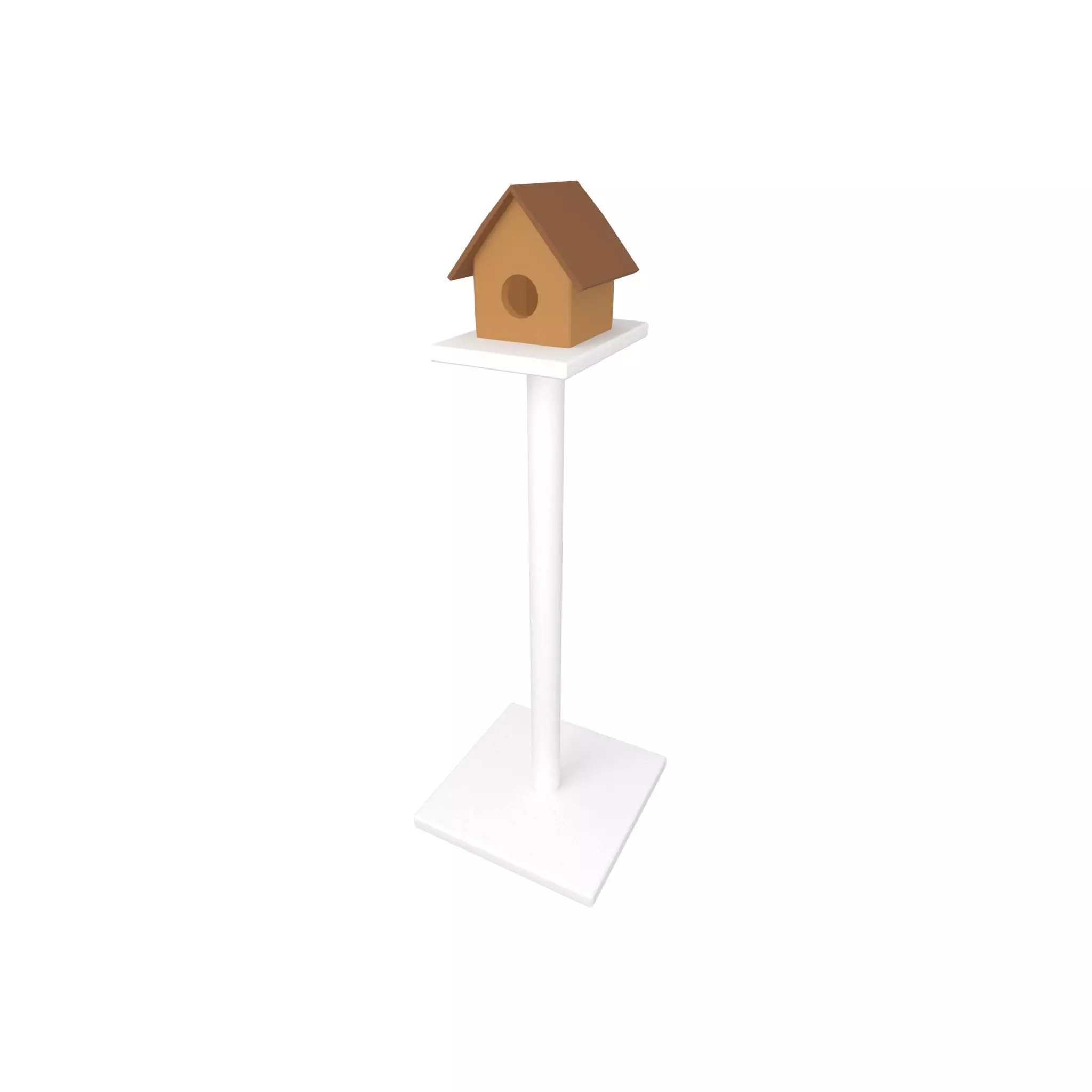 Birdhouse v1 003 Low-poly 3D model_0