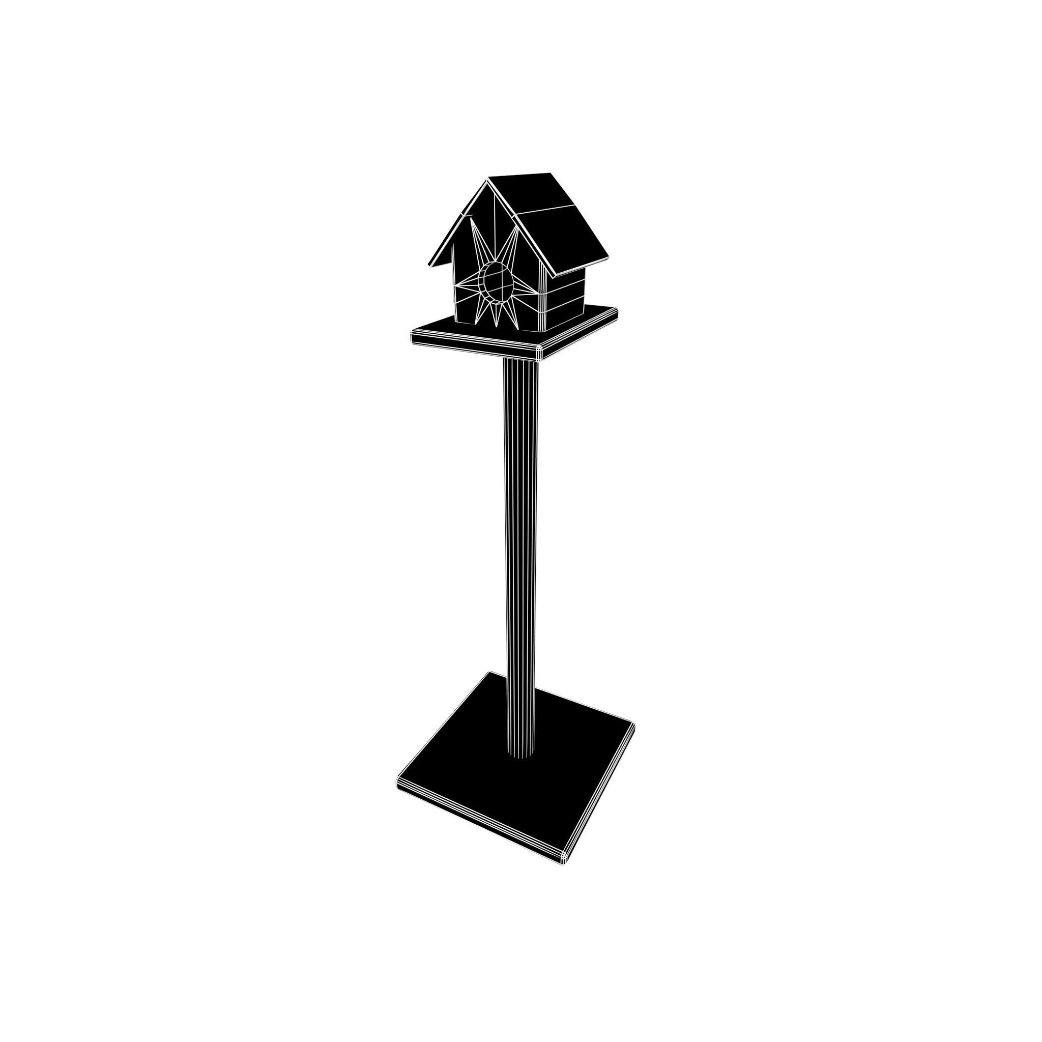 Birdhouse v1 003 Low-poly 3D model_4