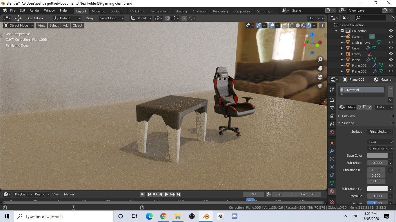 DXRACER GAMING CHAIR 3D model_1