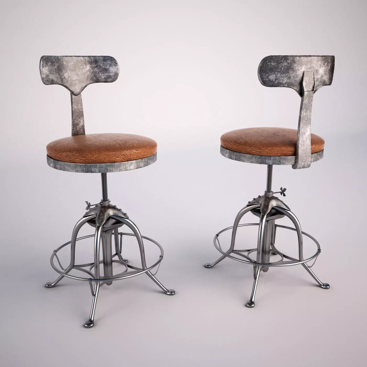 chair iron Free 3D model