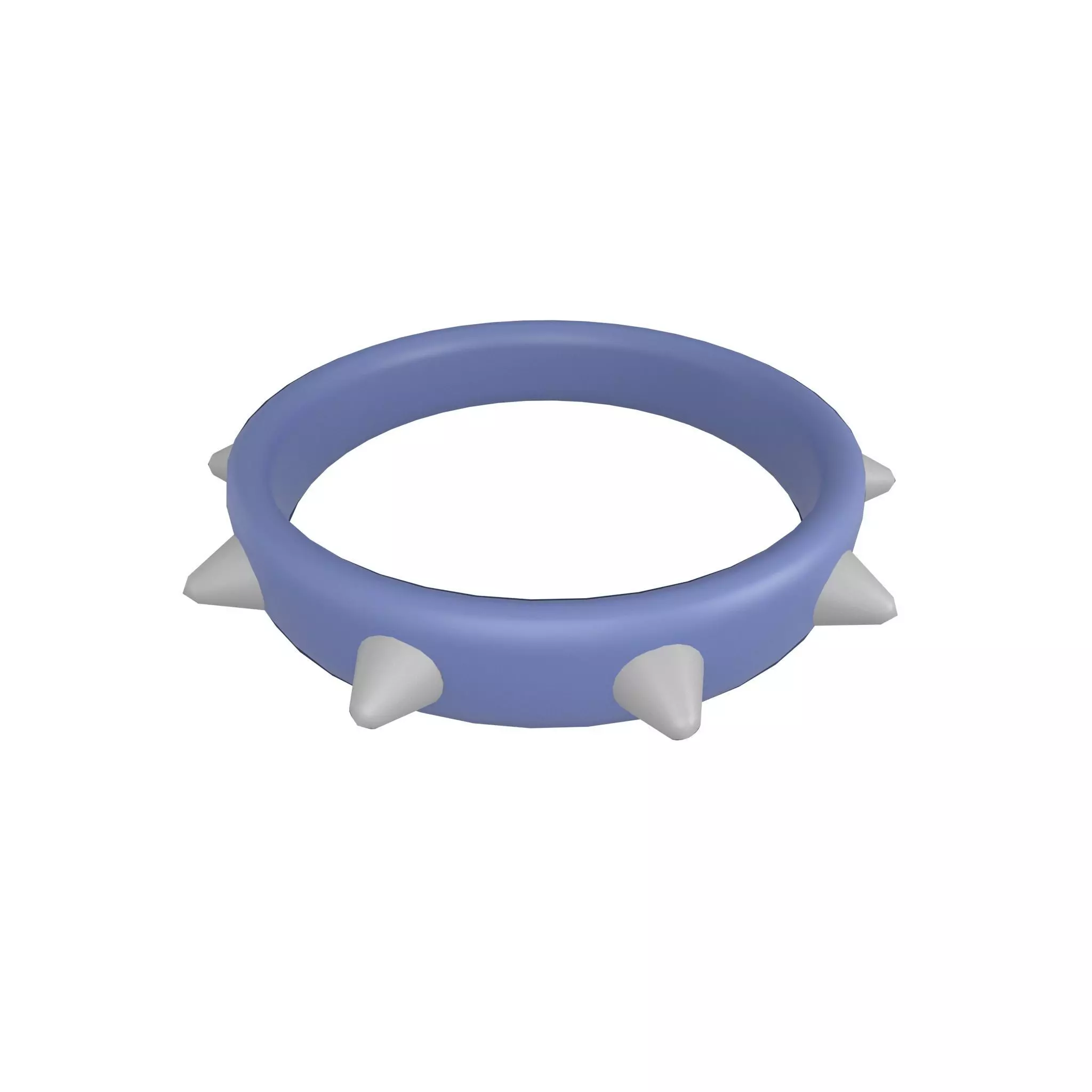 Spiked Collar v1 002 Low-poly 3D model_0