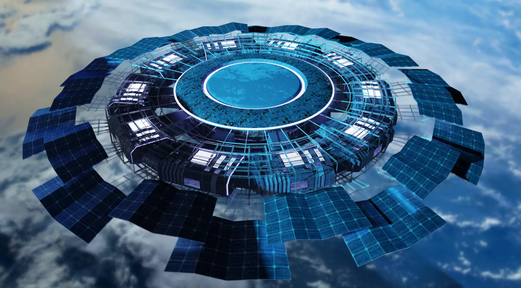 Space Tourism Station 3D model_0