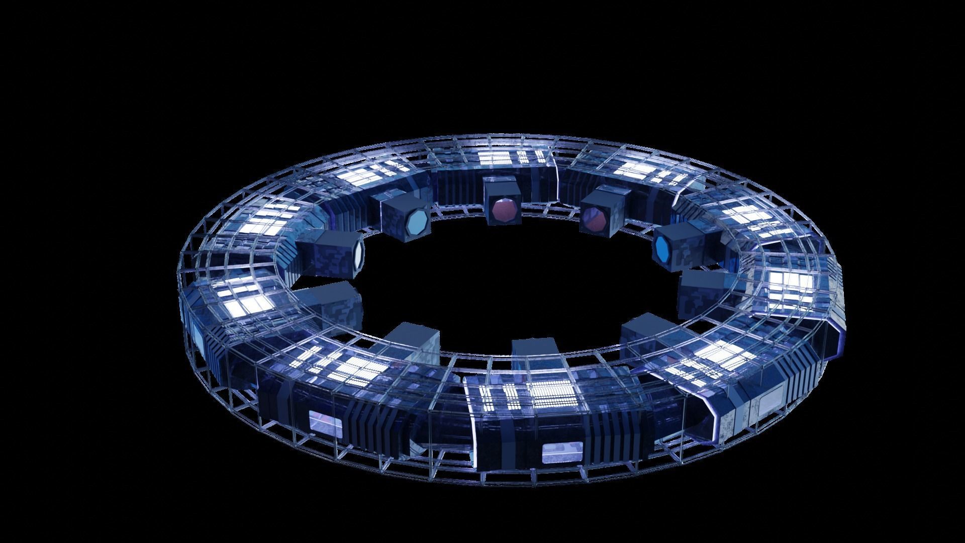 Space Tourism Station 3D model_4