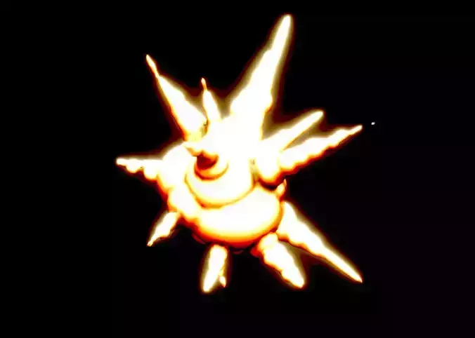 Enhanced Action Explosion Effect part Free 3D print model
