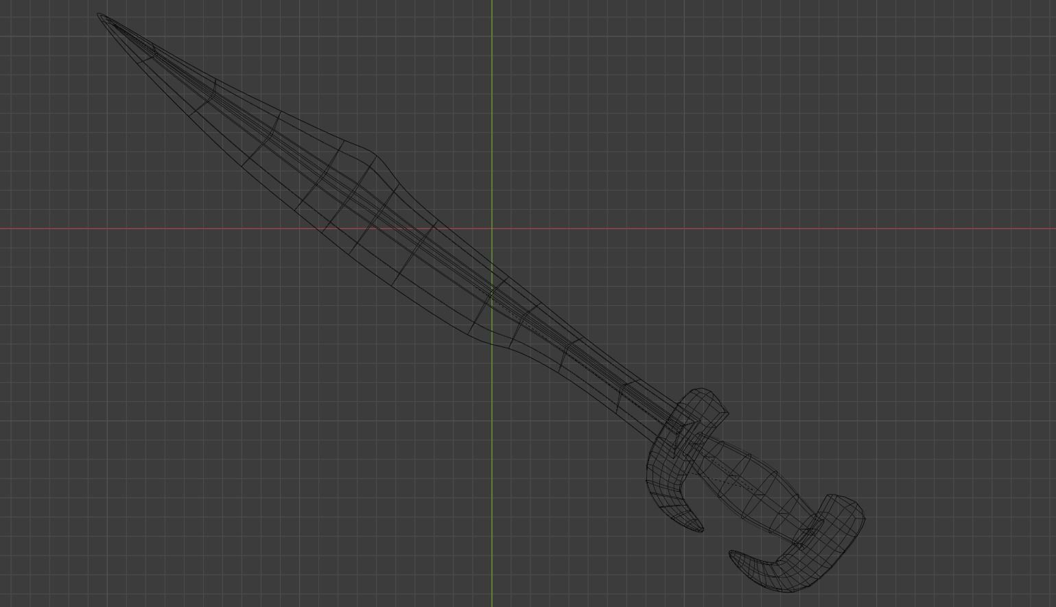 Basic Sword Low-poly 3D model_1