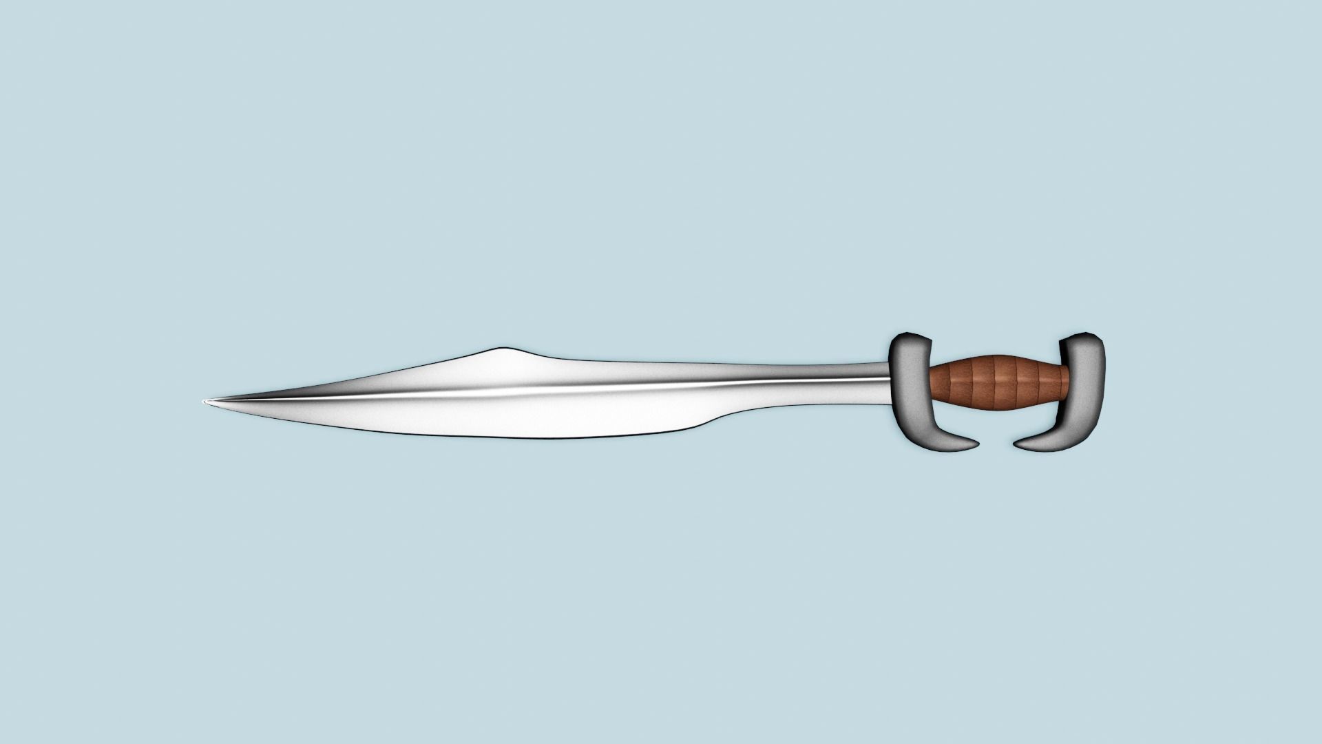 Basic Sword Low-poly 3D model_3