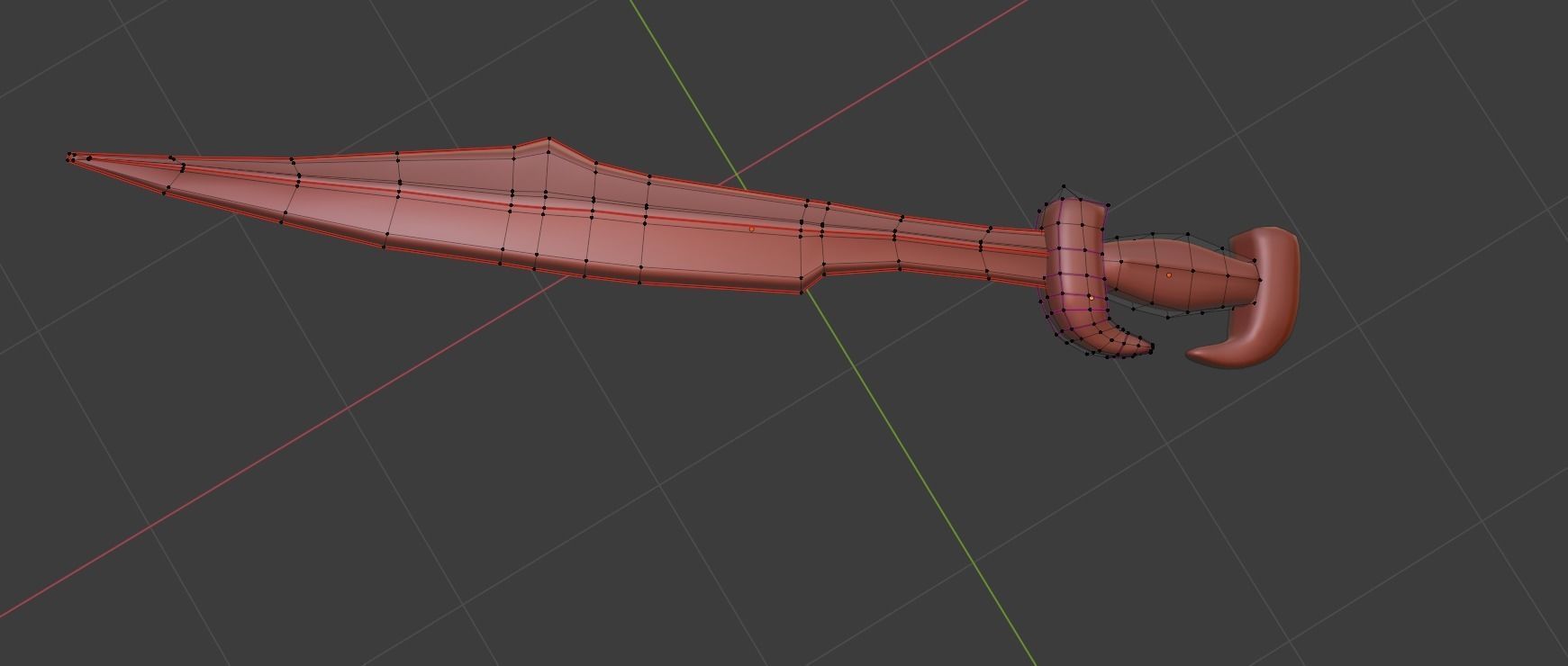 Basic Sword Low-poly 3D model_2