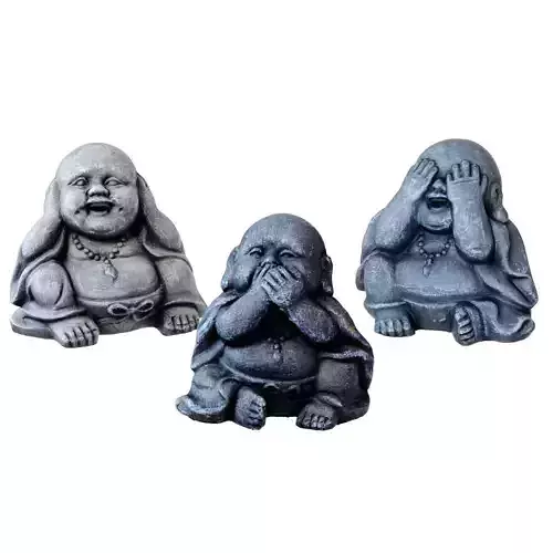 Three Buddha Statues I dont see  I dont hear  I wont tell