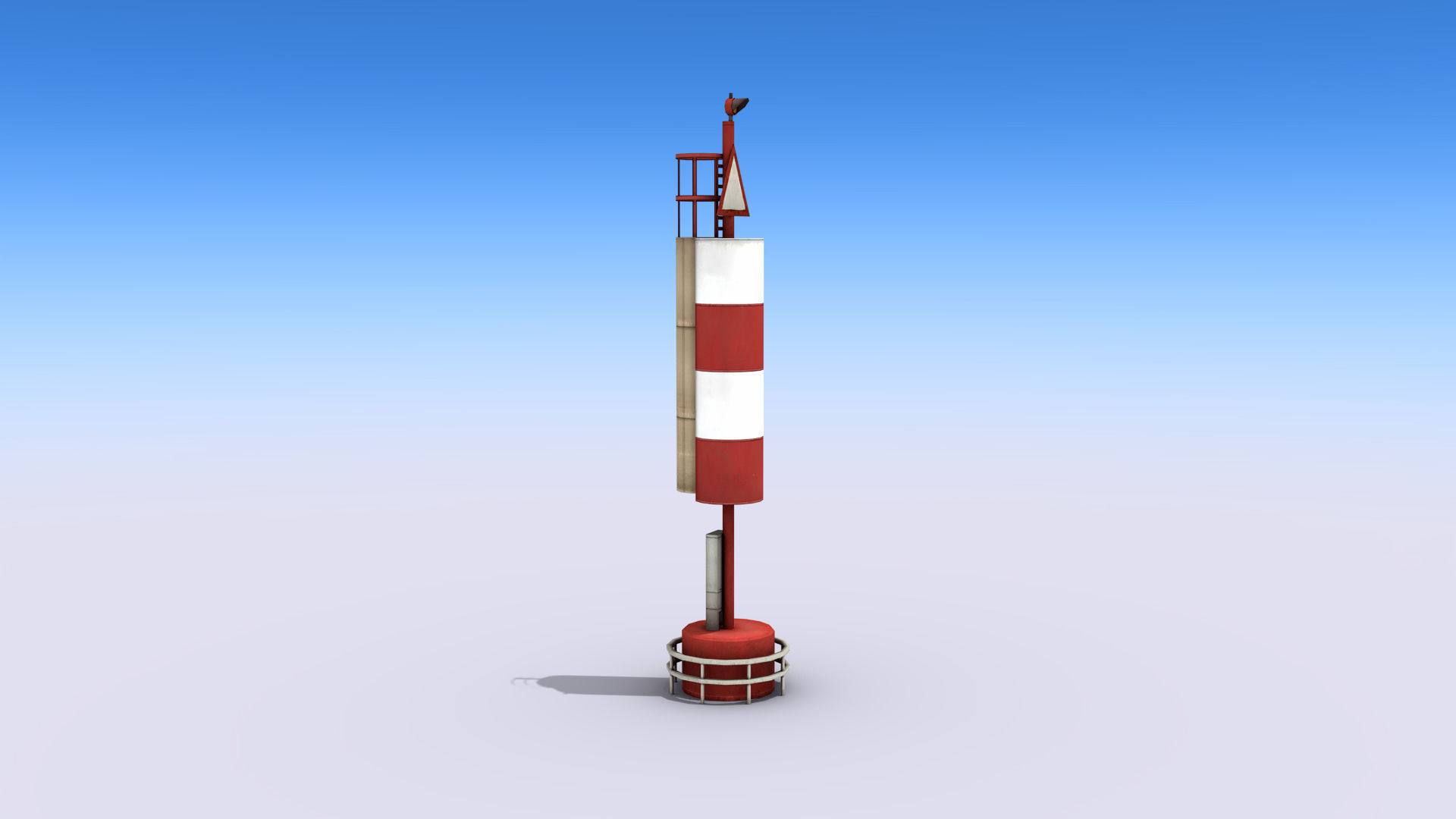 Big Port Light Low-poly 3D model_1