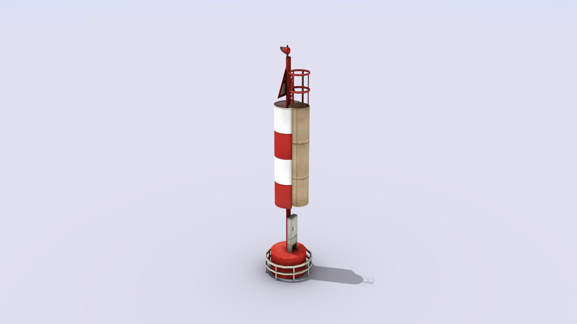 Big Port Light Low-poly 3D model_3