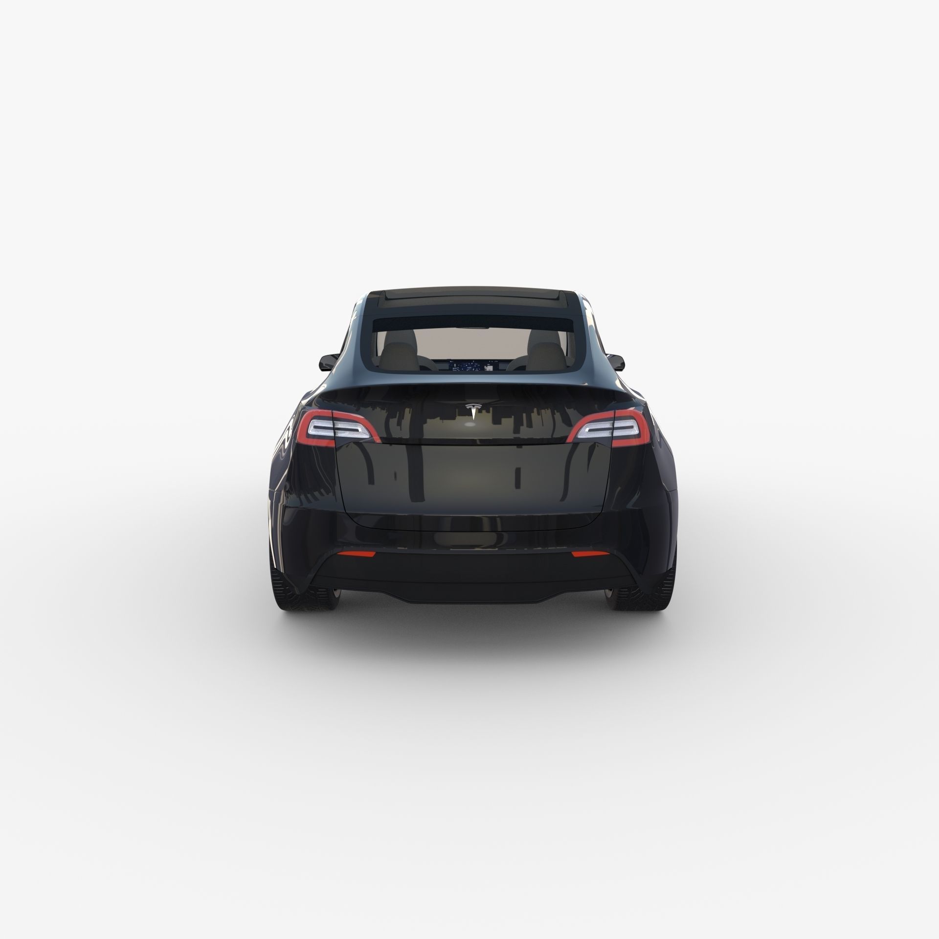 Tesla Model Y Black with interior 3D model_6