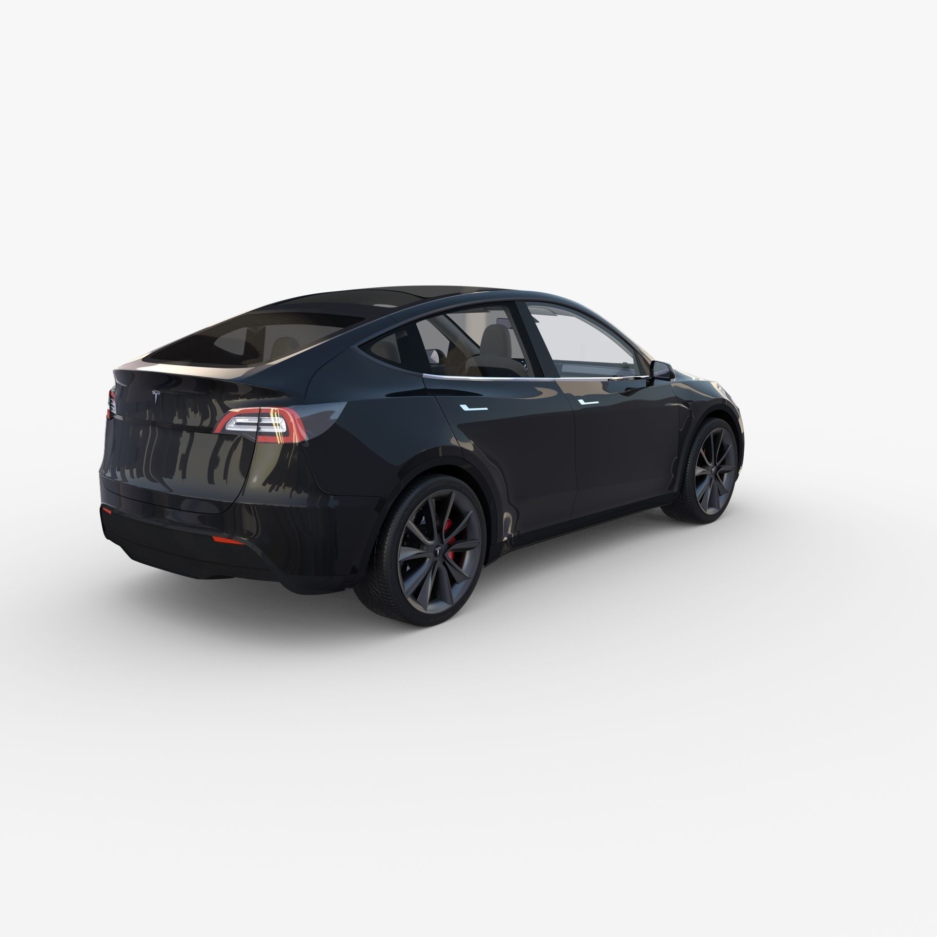 Tesla Model Y Black with interior 3D model_7
