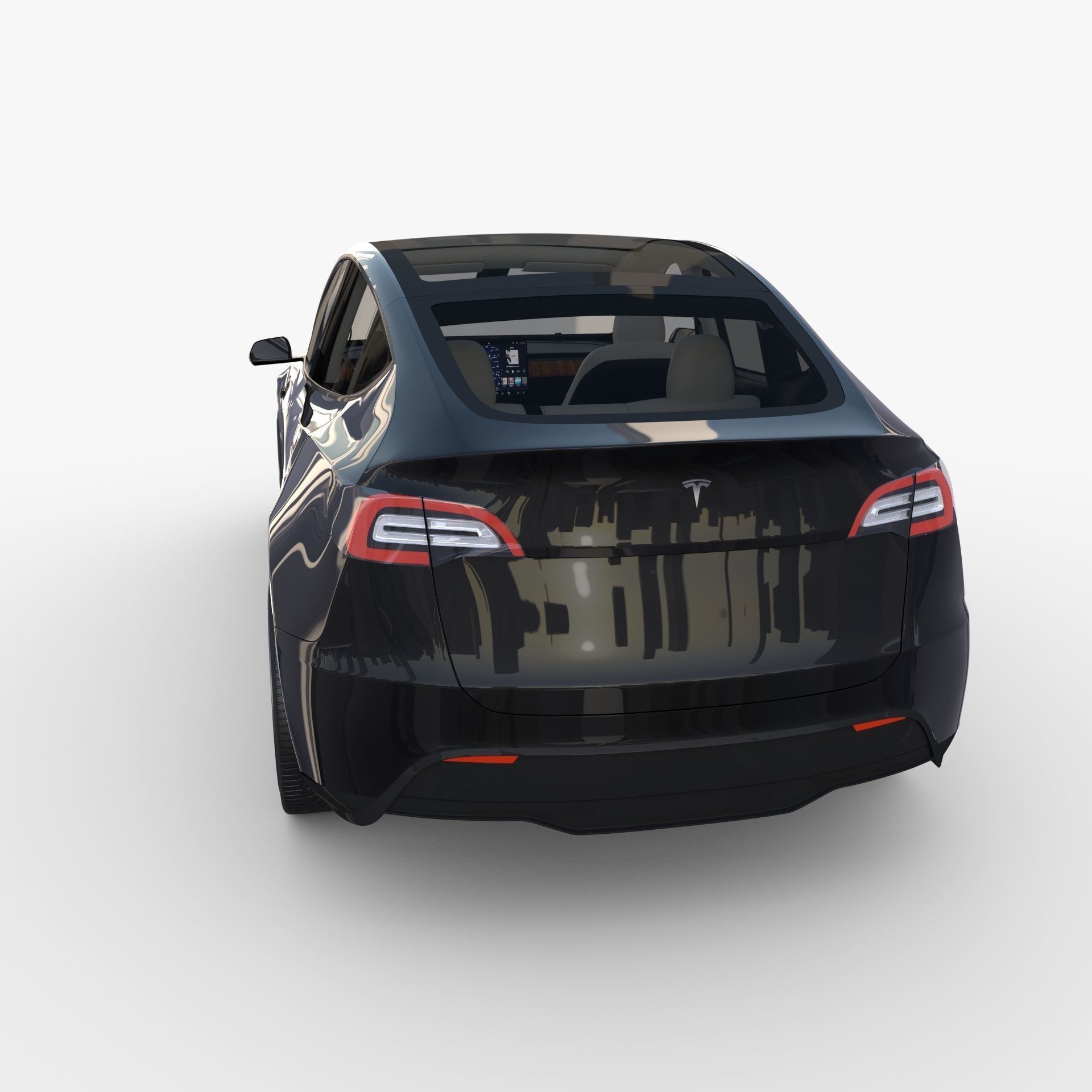 Tesla Model Y Black with interior 3D model_19