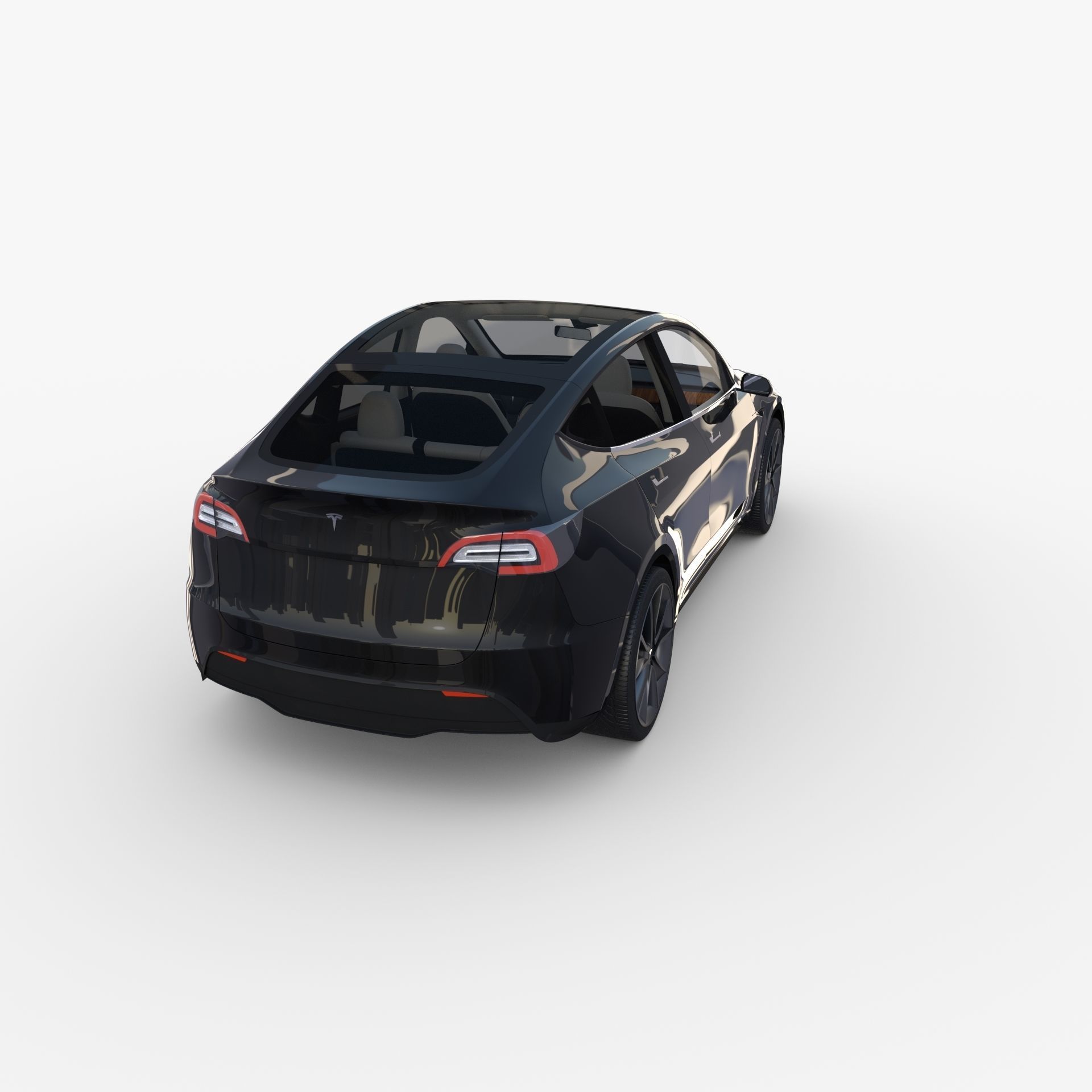 Tesla Model Y Black with interior 3D model_13