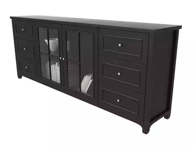 Black simple European cabinet
