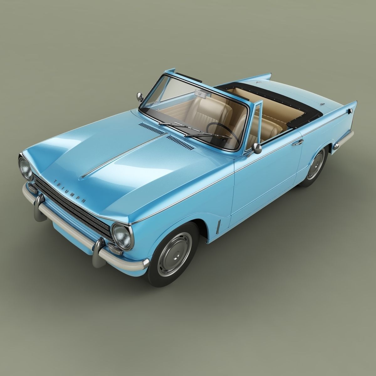 Triumph Herald 13 60 Convertible 3D model_11