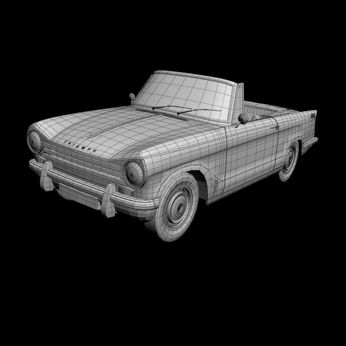 Triumph Herald 13 60 Convertible 3D model_8