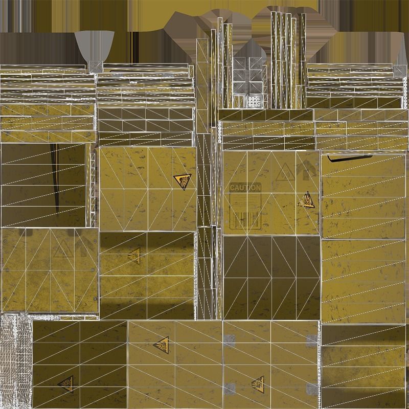 Ammo Crate Collection Low-poly 3D model_8