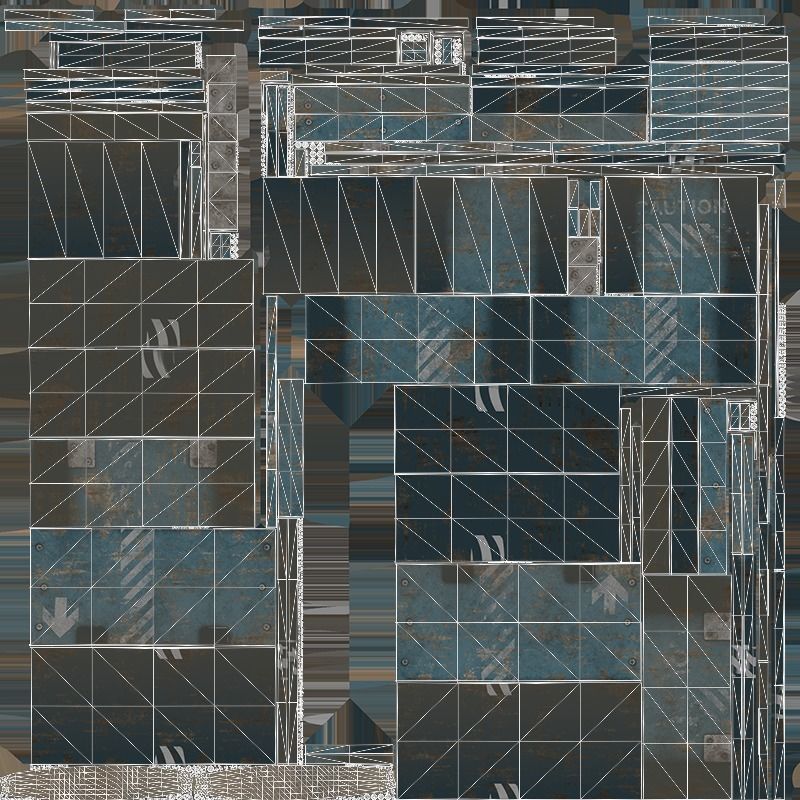 Ammo Crate Collection Low-poly 3D model_10