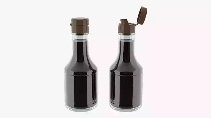 Soy sauce in a bottle 05