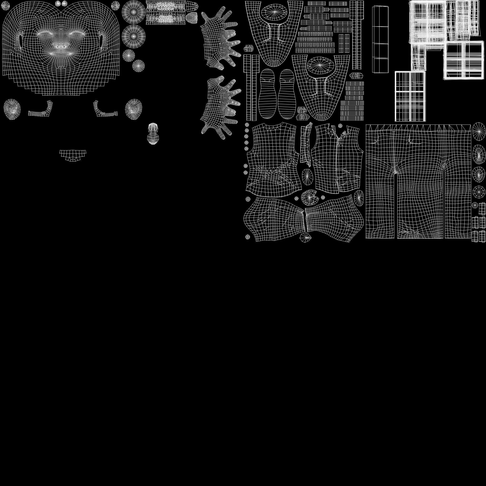 Male Female Character Low-poly 3D model_1