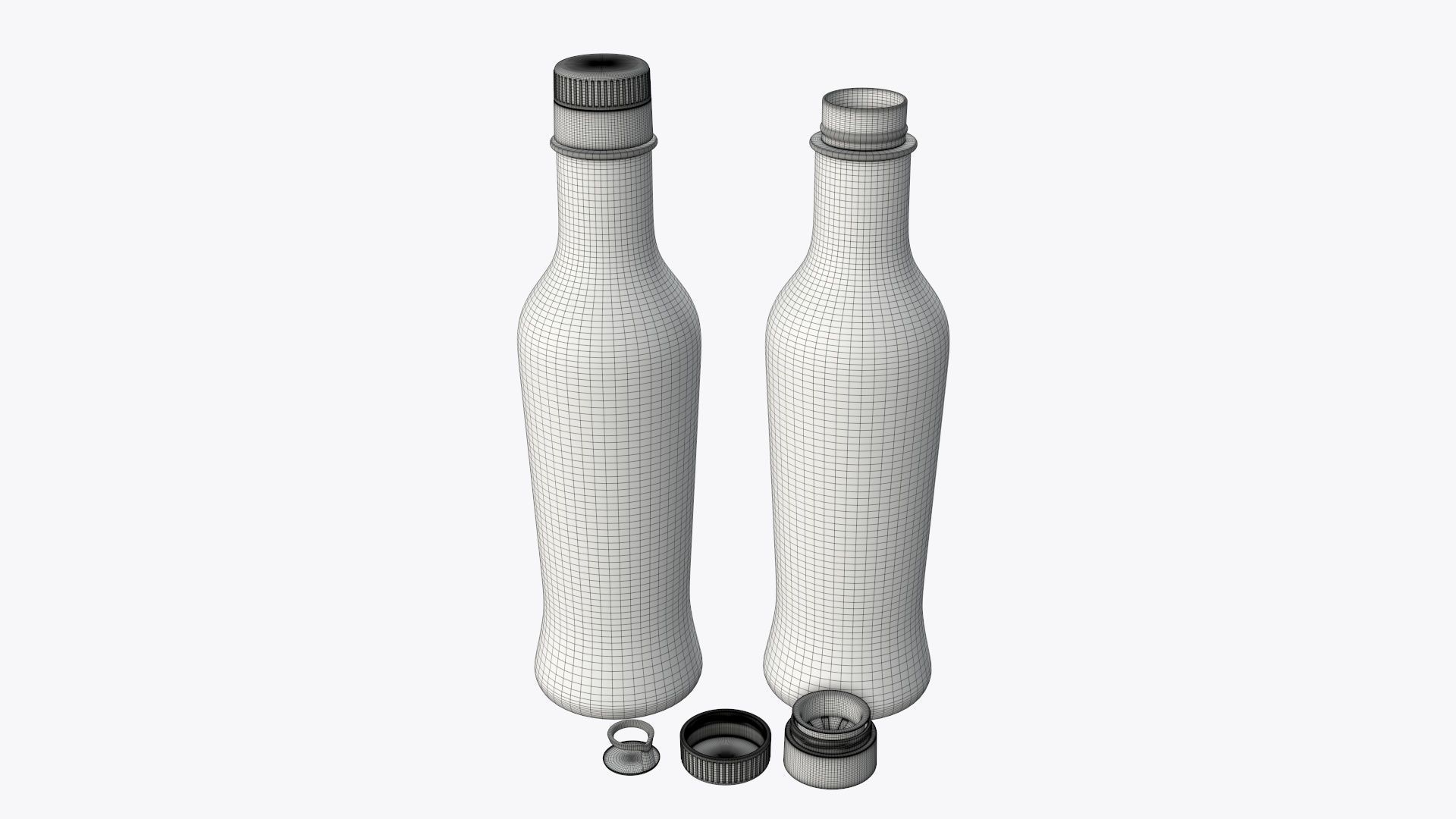 Soy sauce in a bottle 07 3D model_7