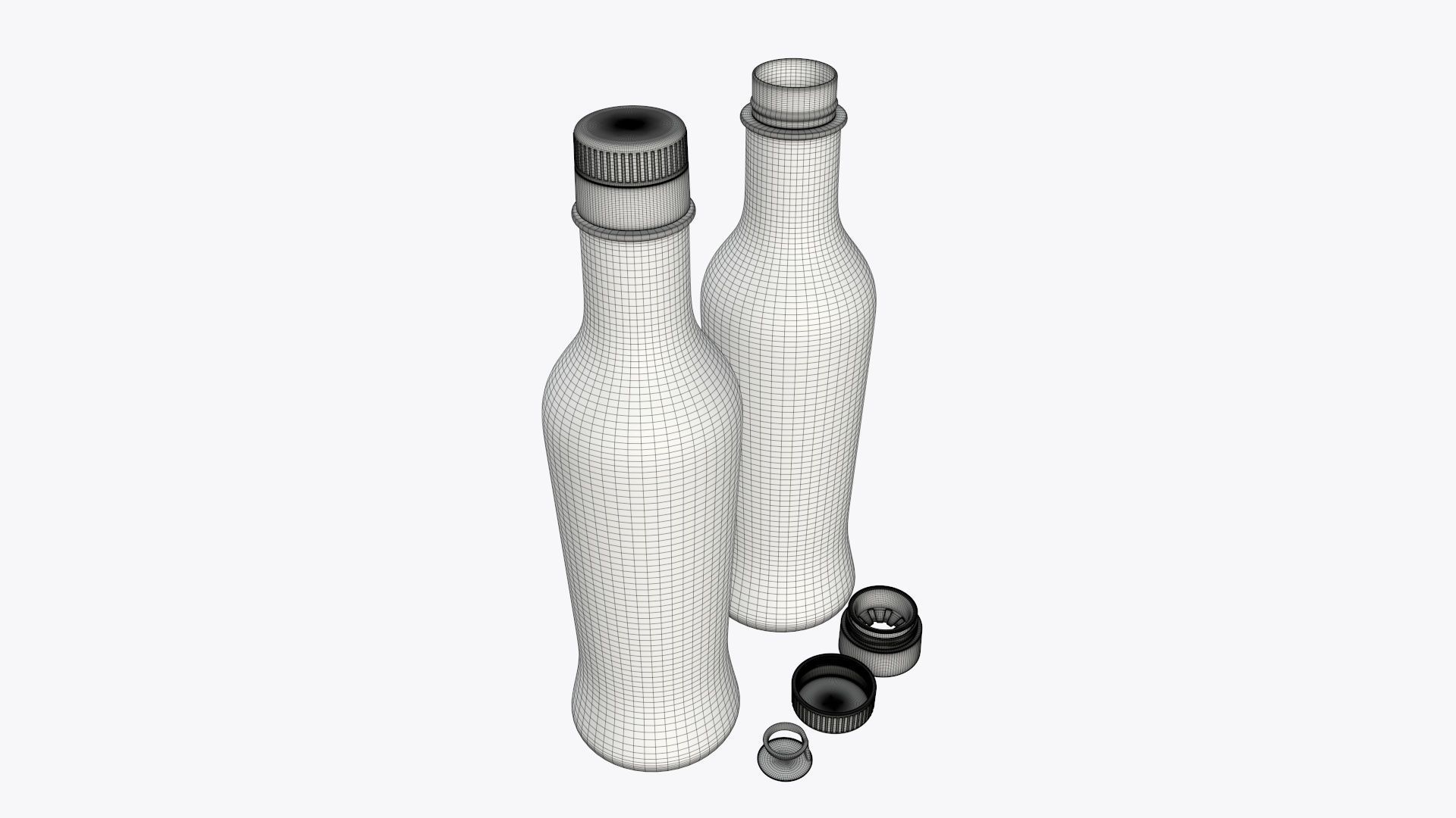 Soy sauce in a bottle 07 3D model_8