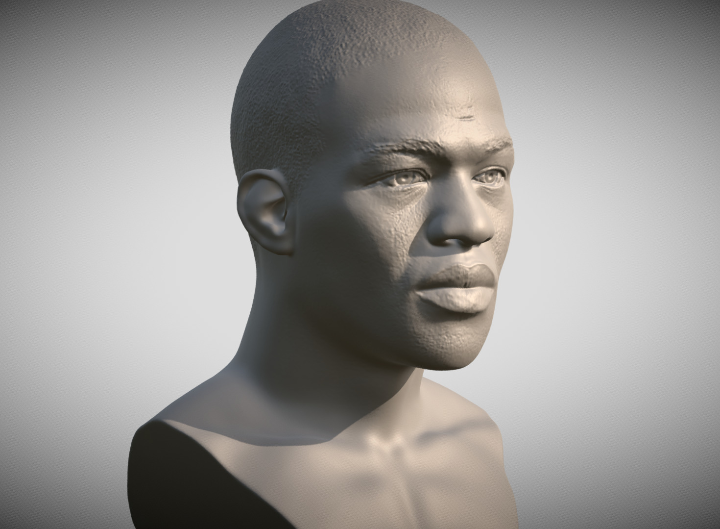 Jon Jones bust 3D printing ready stl obj formats 3D print model_4