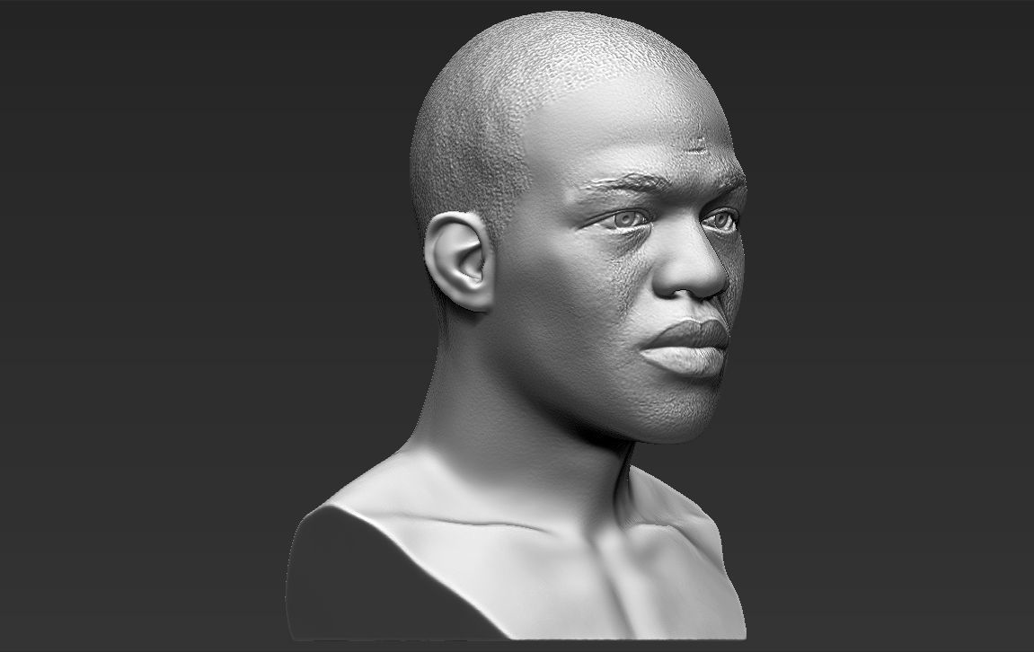 Jon Jones bust 3D printing ready stl obj formats 3D print model_14